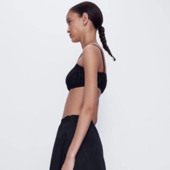 ZARA | Cotton Bra Crop Tank Top | Sz. M - Picture 3 of 8